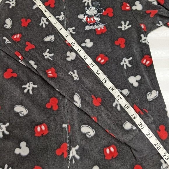 Disney Women Sleepwear Mickey Mouse Magic Fleece Footed One-Piece Black S - Picture 10 of 10